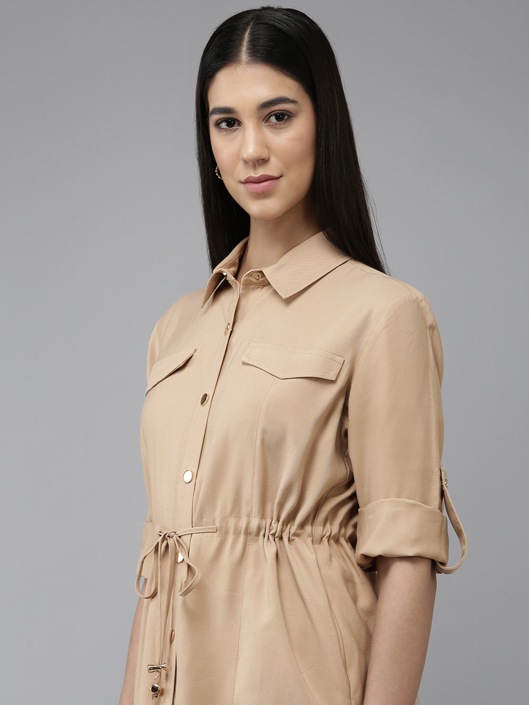 Van Heusen Roll Up Sleeve Shirt Style Top