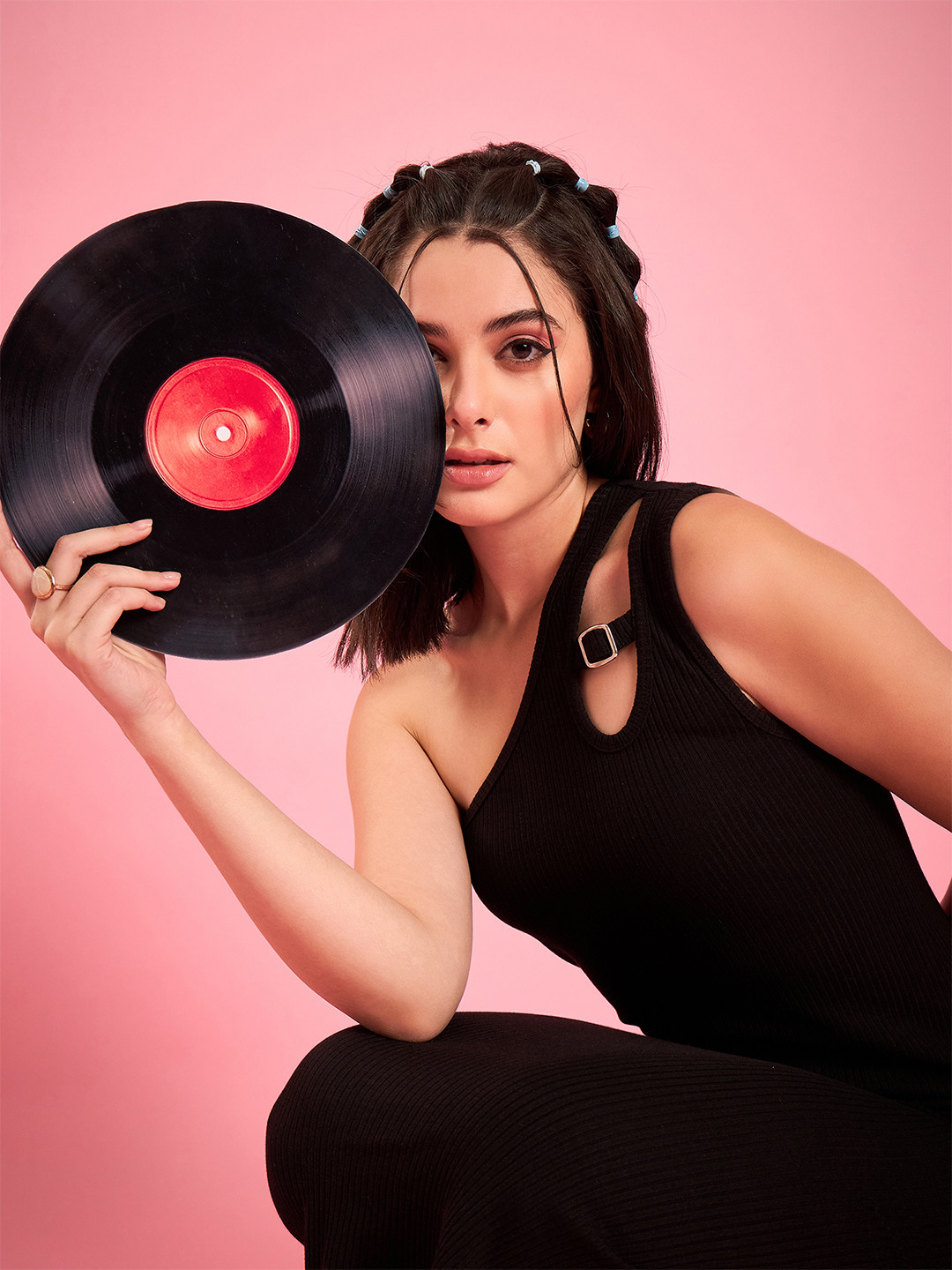 WineRed Women Solid One Shoulder Bodycon Midi Dress