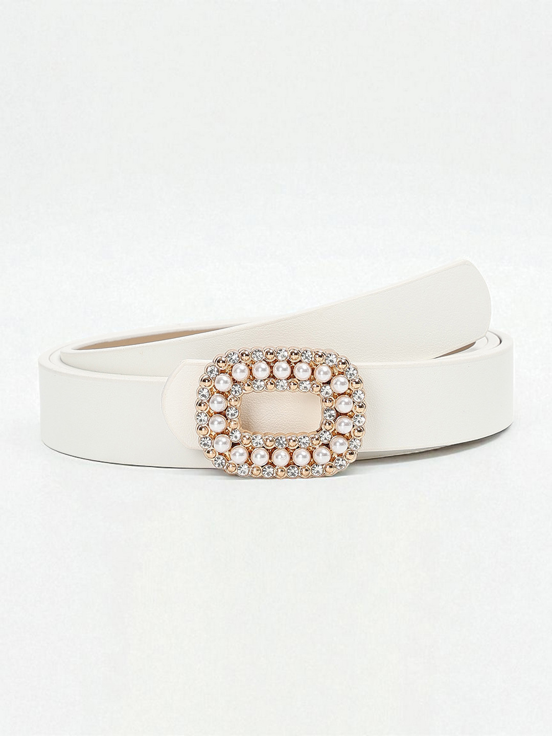 CRUSSET Women Toned Solid PU Formal Belt