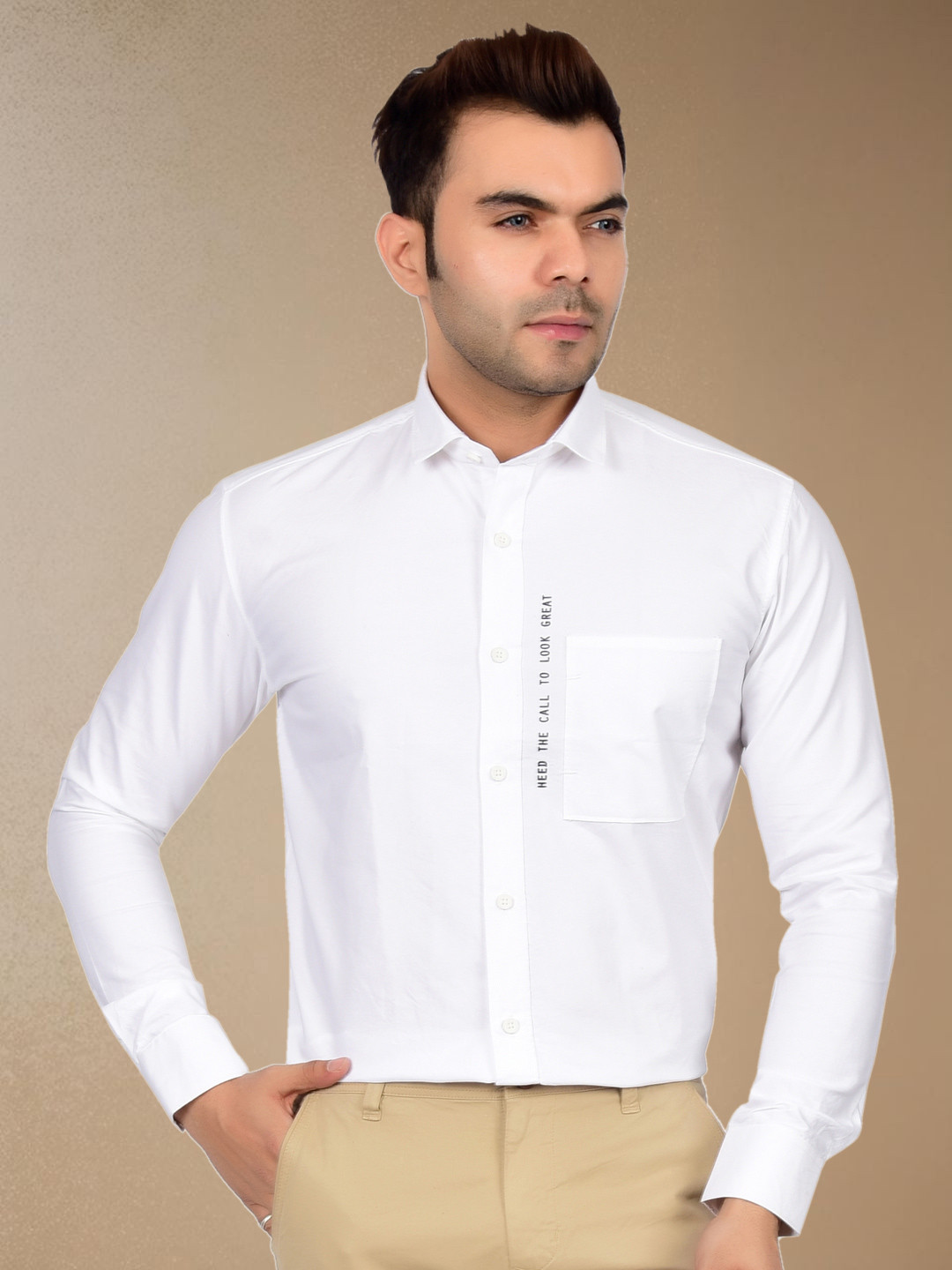 Heed Attentive Men Style Commander Oxford Regular Fit Party Shirt