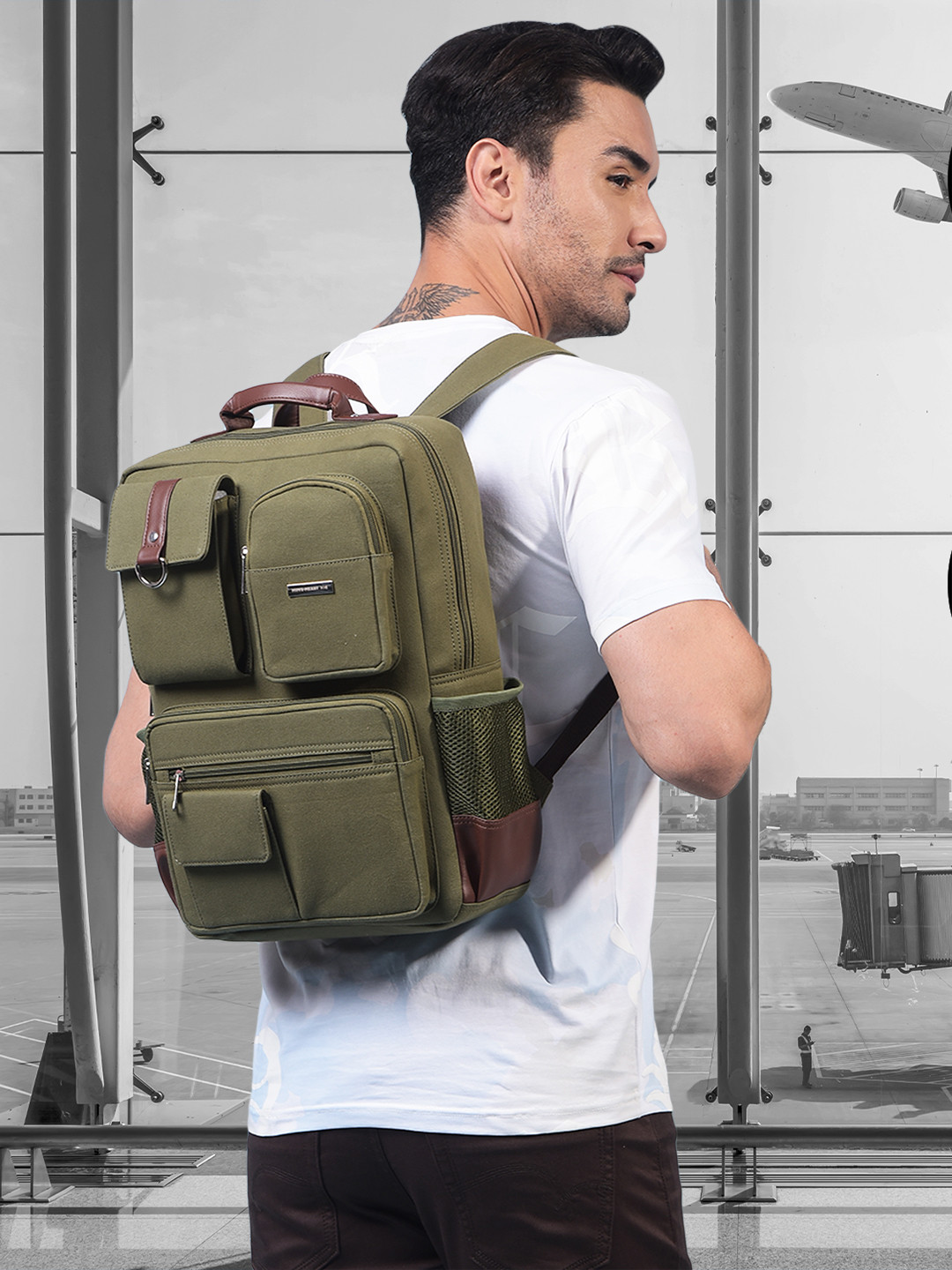 MOVE-MEANT Unisex Canvas Backpack