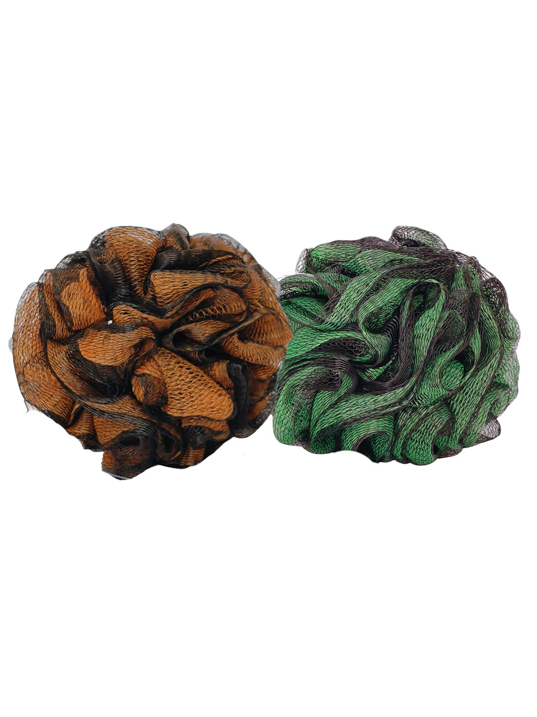 ALLURE Set Of 2 Lightweight Glossy Bath Metallic Loofah