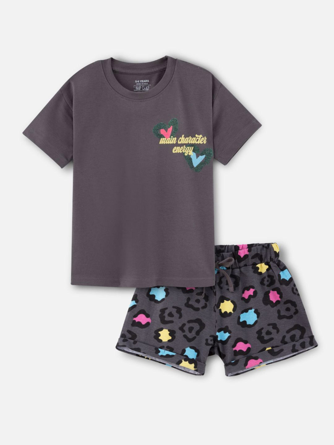 Nap Chief Girls Pop Animal Printed Pure Cotton Night suits