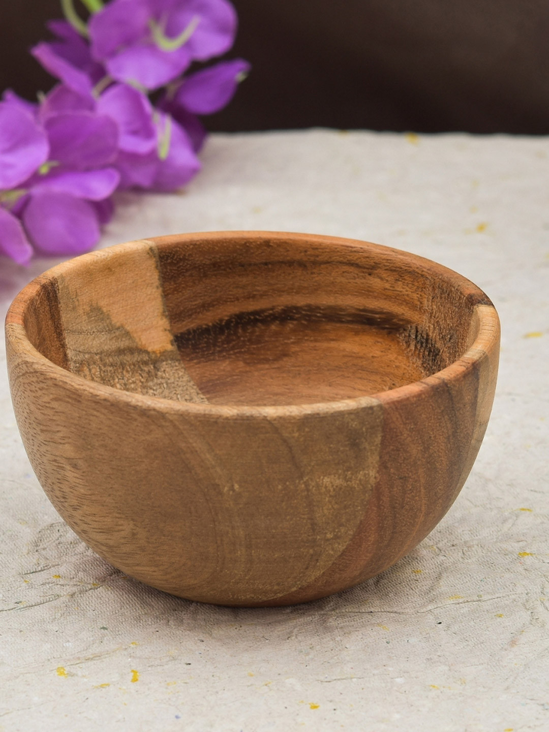 Sanjeev Kapoor by Oggn Brown Mixwood Bowl 4 Inch