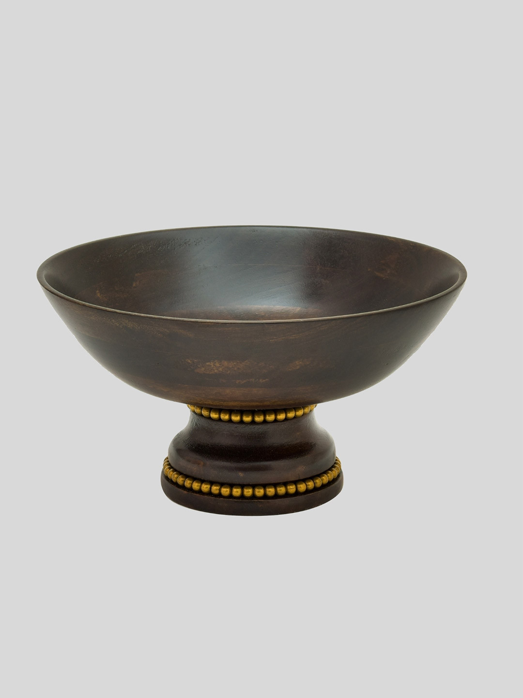 oggn Sanjeev Kapoor by Oggn Brown Wooden Dot Serving Bowl