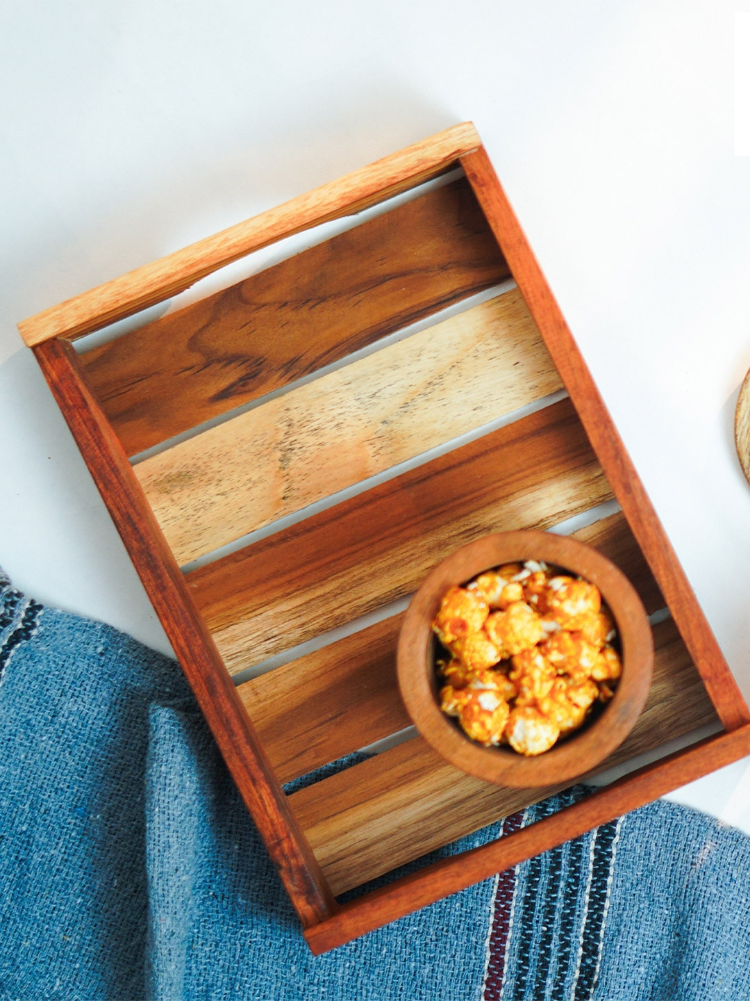 Sanjeev Kapoor by Oggn Brown Wooden Serving Tray