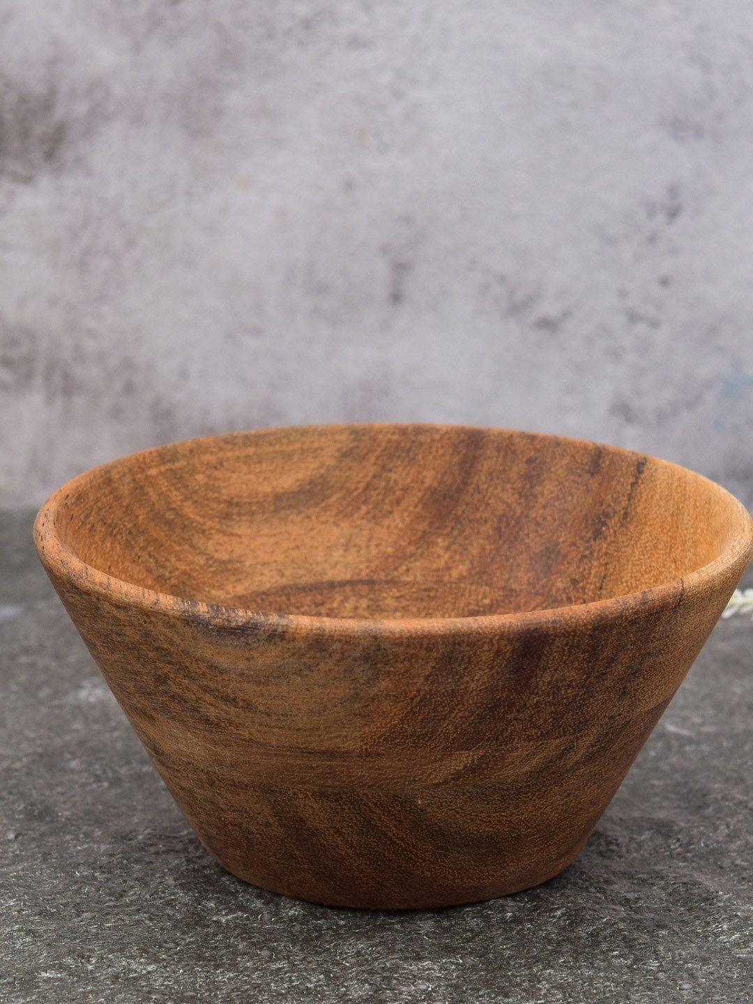 Sanjeev Kapoor by Oggn Brown Acacia Wooden Bowl 5 Inch