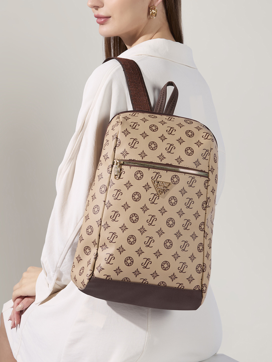 LAVIE Signature St.Louis Monogram Printed Compact Fashion Backpack