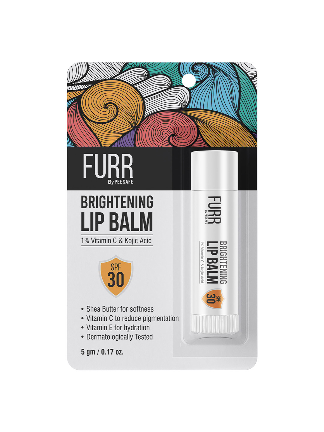 FURR BY PEE SAFE Brightening Lip Balm With SPF 30 & Shea Butter - 5 g