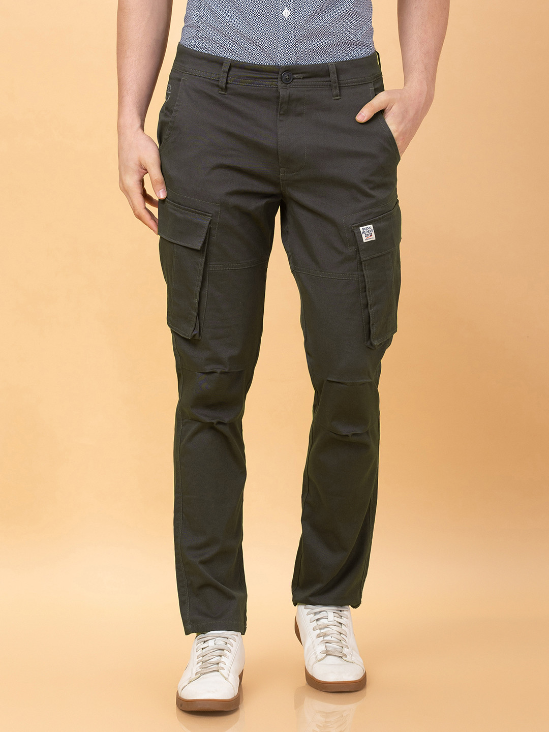 Being Human Men Easy Fit Cargos Trousers