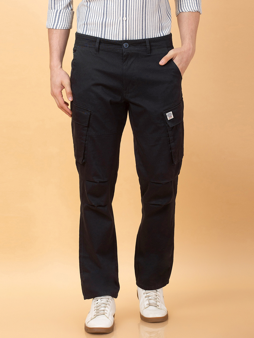 Being Human Men Easy Fit Cargos Trousers