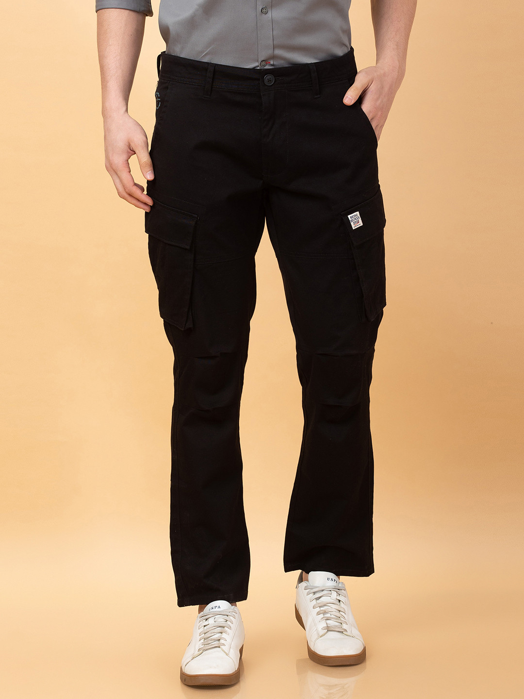 Being Human Men Easy Fit Cargos Trousers