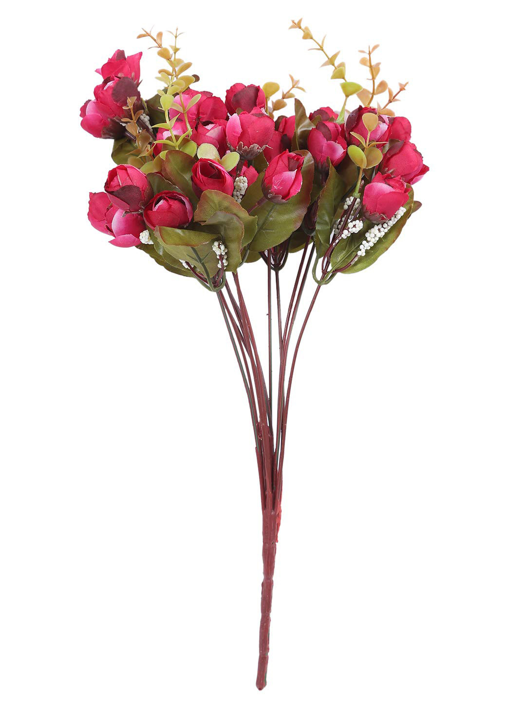 EarthCraft Red And Green Rose Artificial Flower