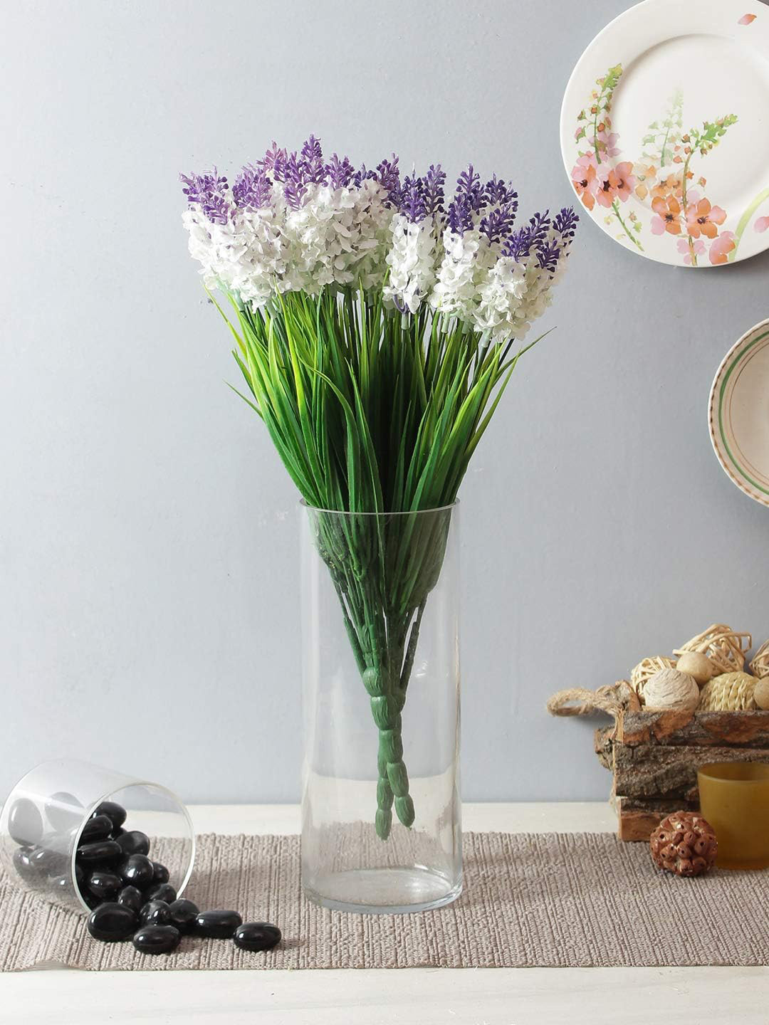 EarthCraft White And Green Lilac Artificial Flower
