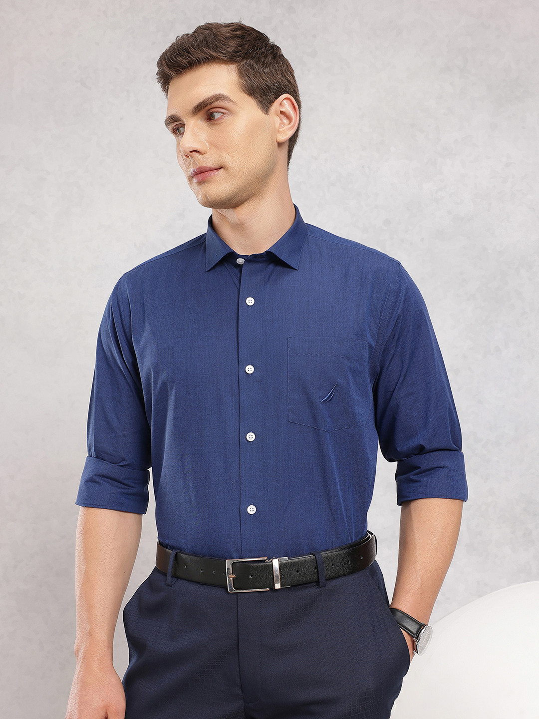 Nautica Mens Premium Cotton Slim Fit Formal Shirt