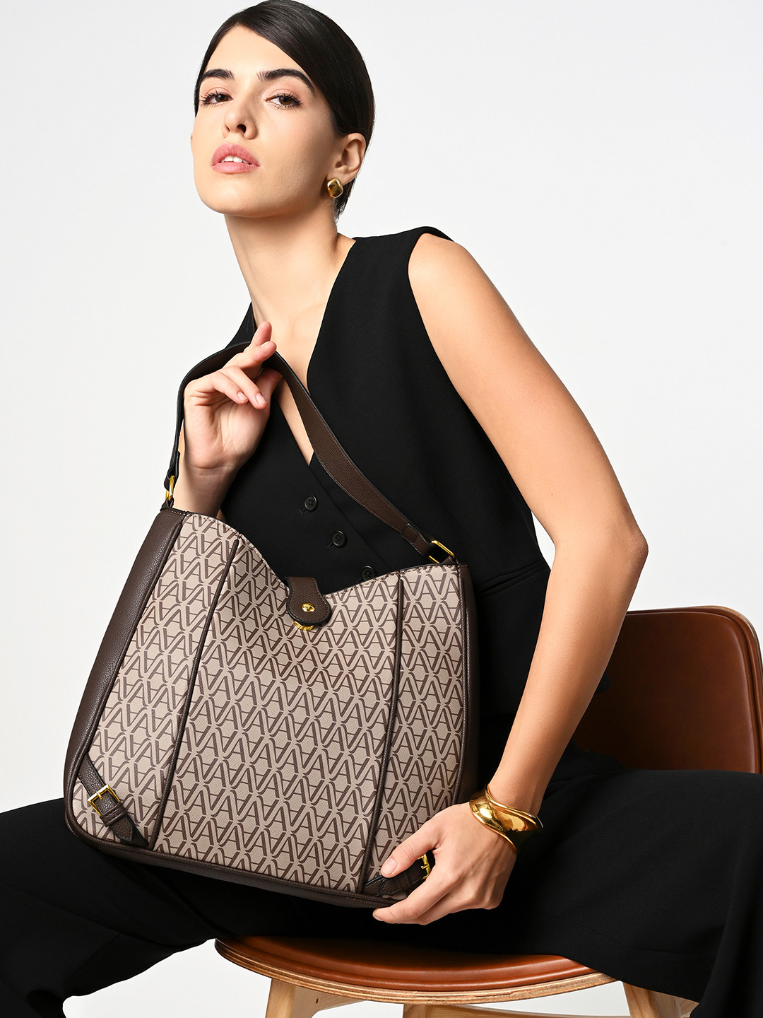 Accessorize Women Brady Monogram Shoulder Bag