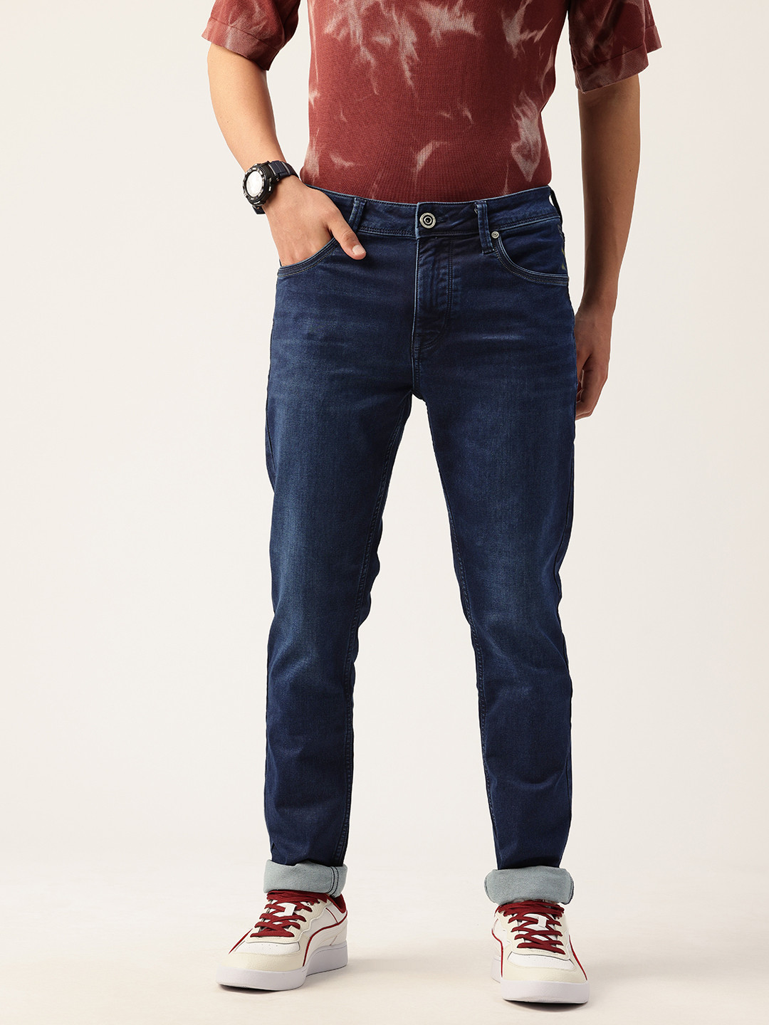 Integriti Men Skinny Fit Mid-Rise Stretchable Jeans