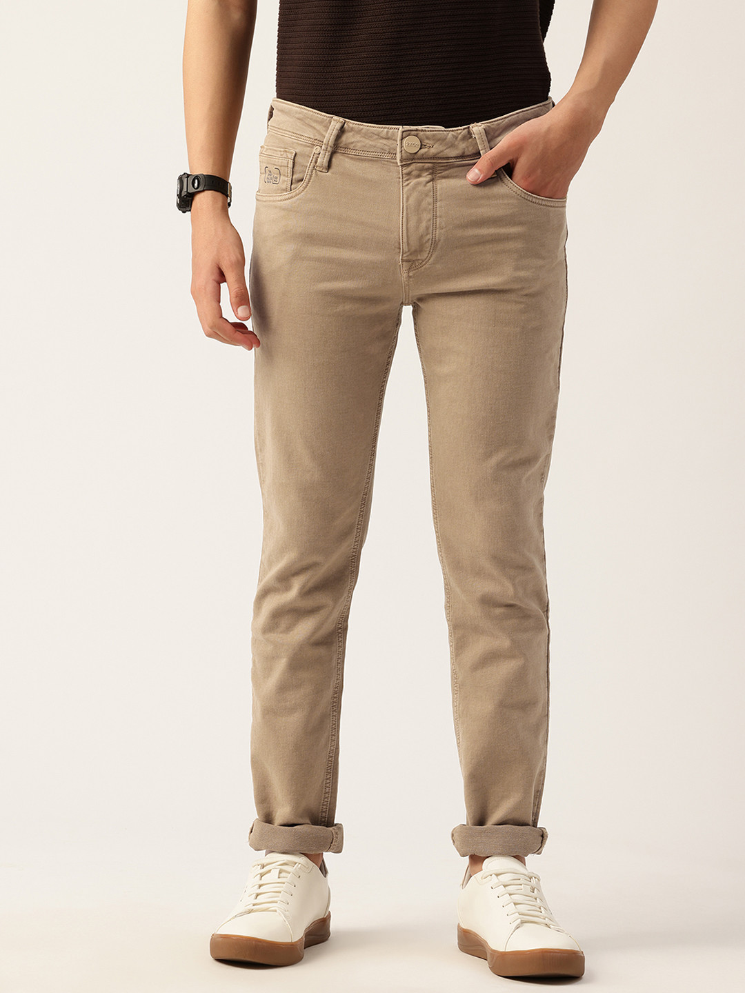 Integriti Men Smart Slim Fit Mid-Rise Stretchable Jeans