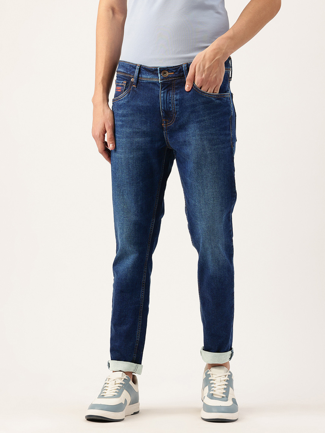 Integriti Men Smart Mid-Rise Light Fade Stretchable Javelin Fit Jeans