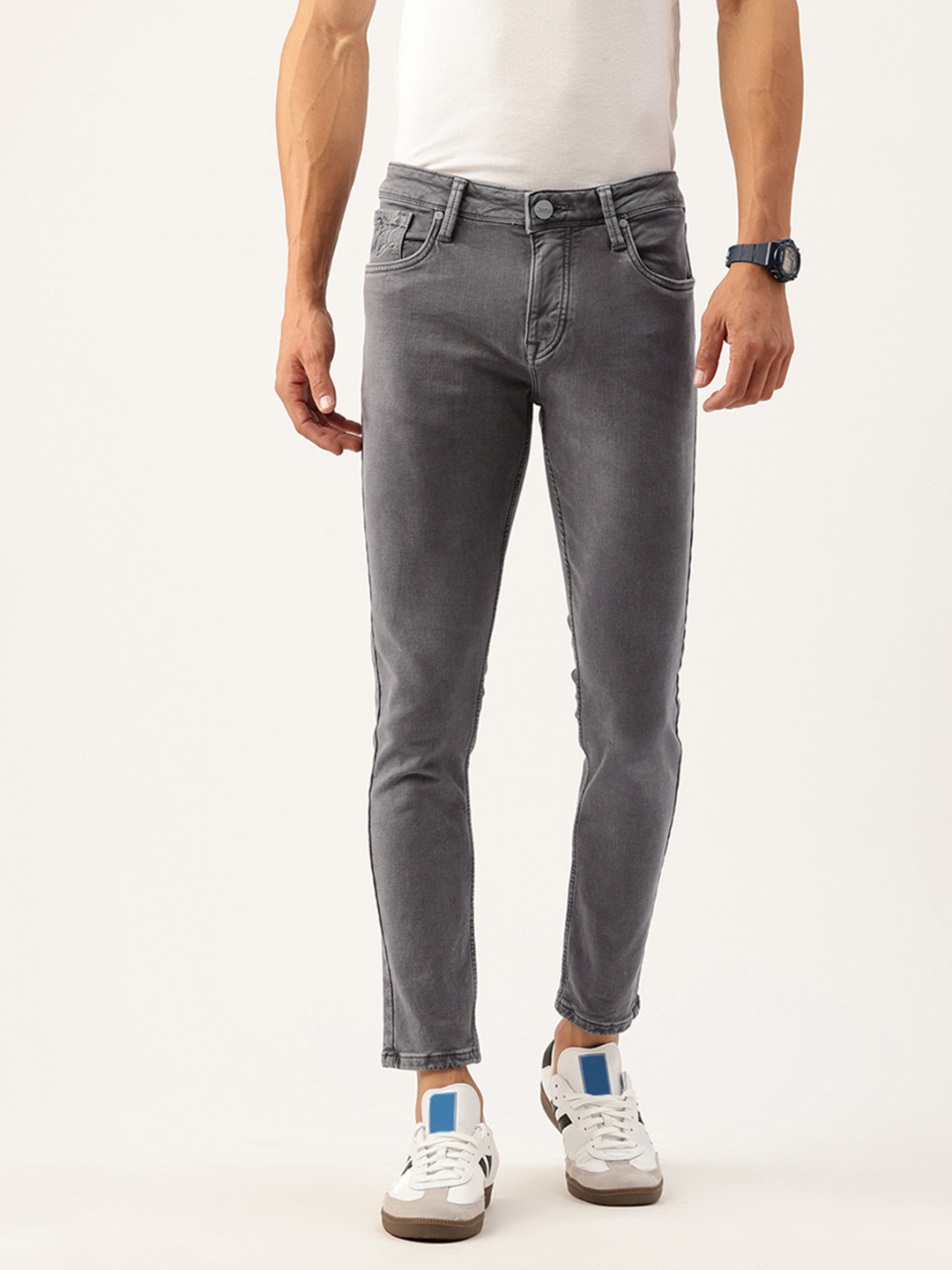 Integriti Men Smart Slim Fit Mid-Rise Stretchable Jeans