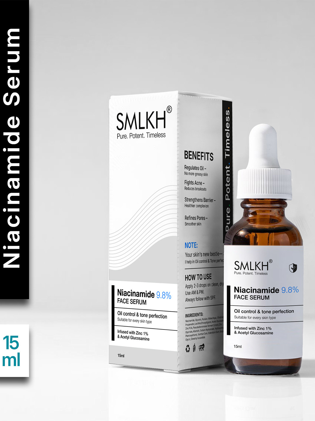 Smlkh Niacinamide Serum For Acne Marks - 15 ml