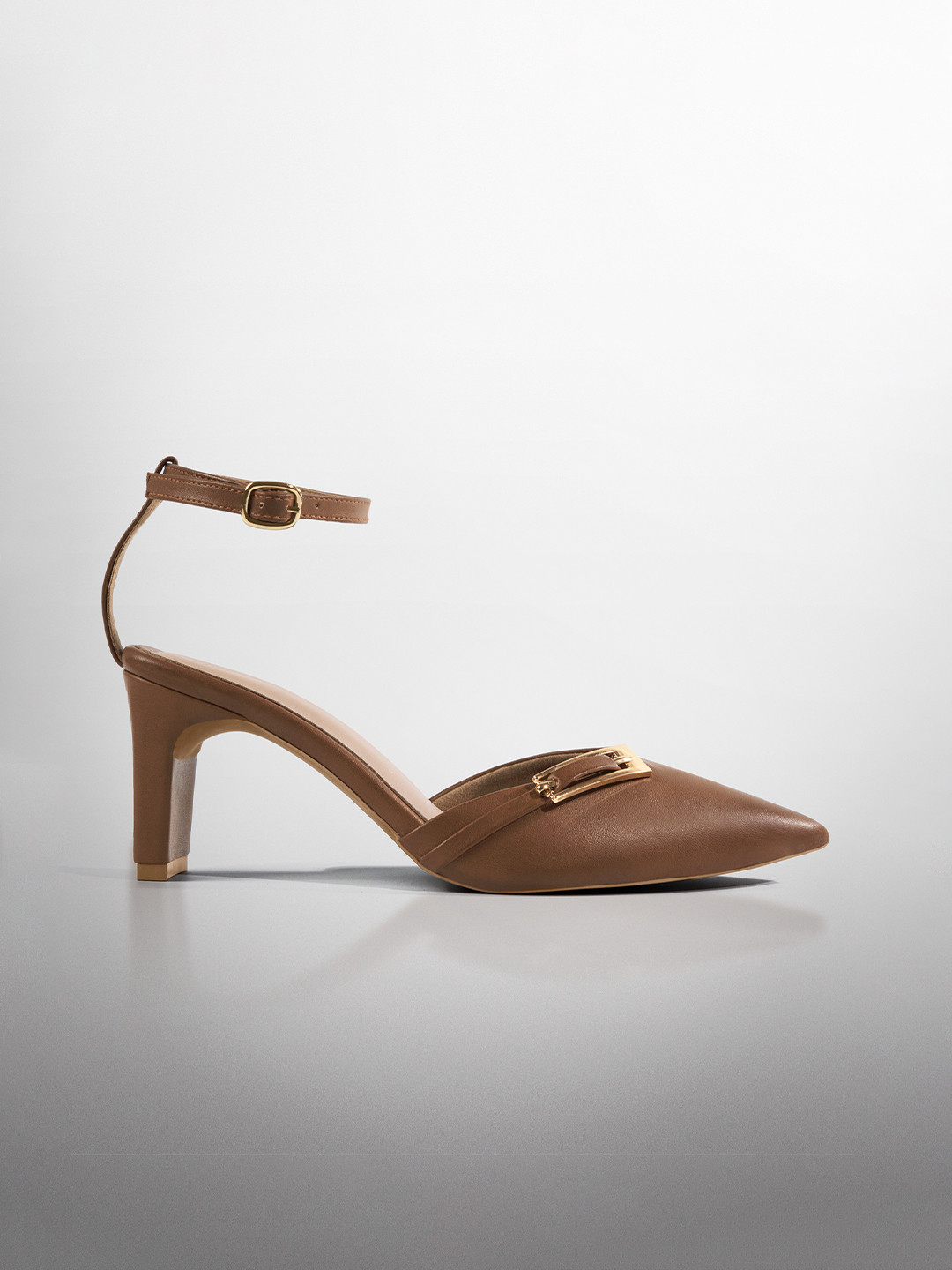 Signature Sole Embellished Work Block Sandals with Buckles