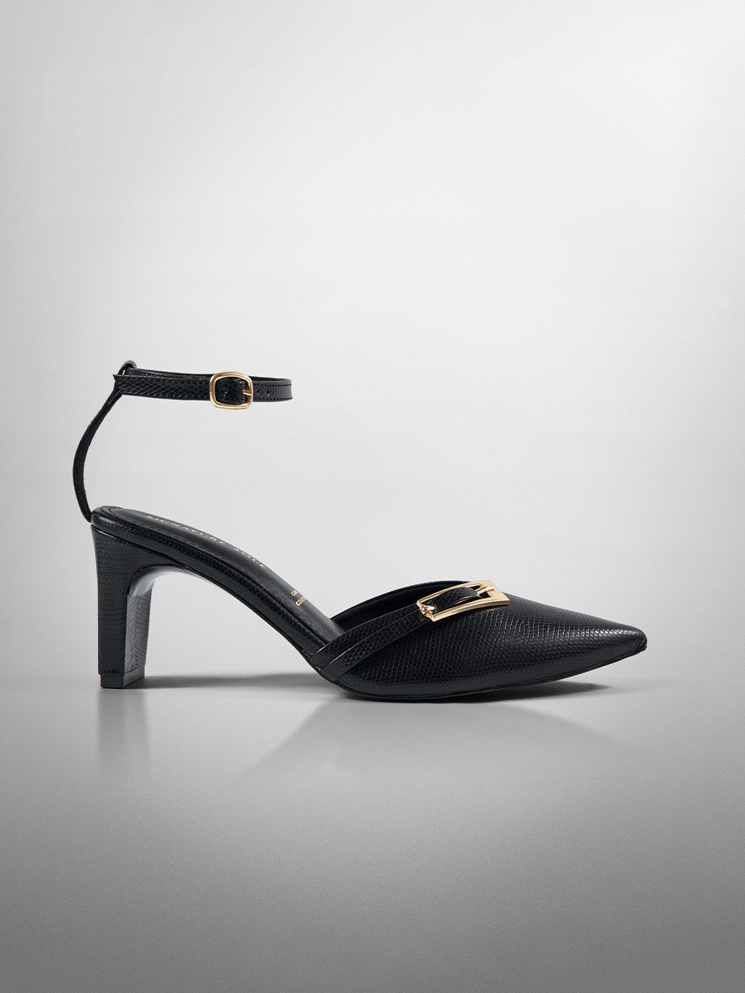 Signature Sole Embellished Work Block Sandals with Buckles