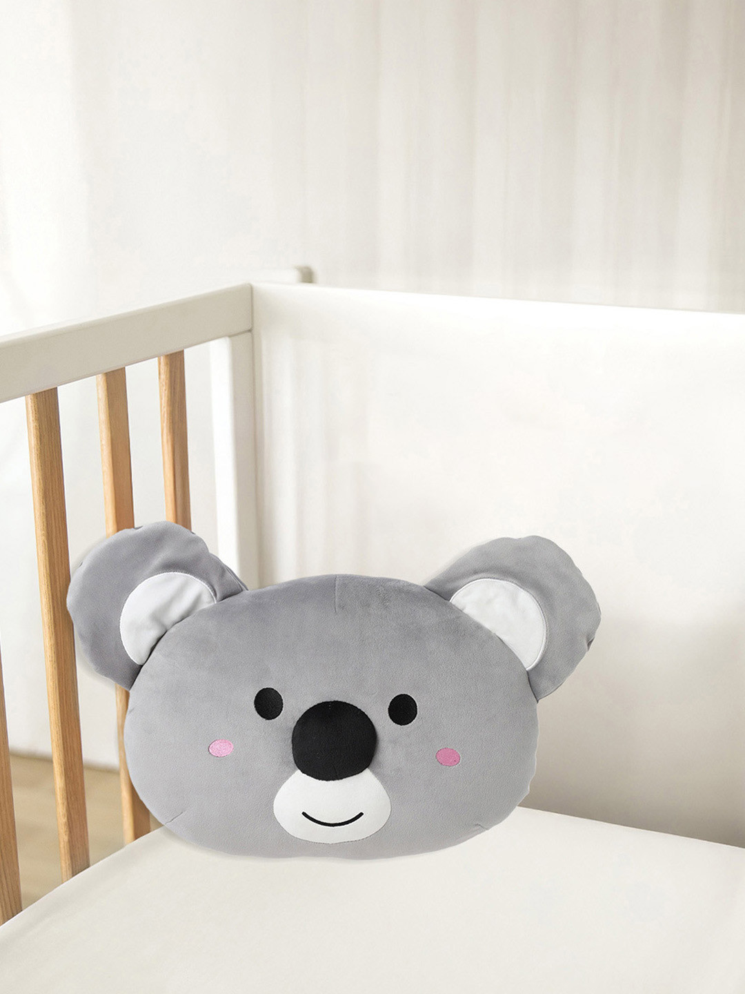 MiArcus Unisex Kids Grey Koala Face Zuzu Premium Soft Cushion