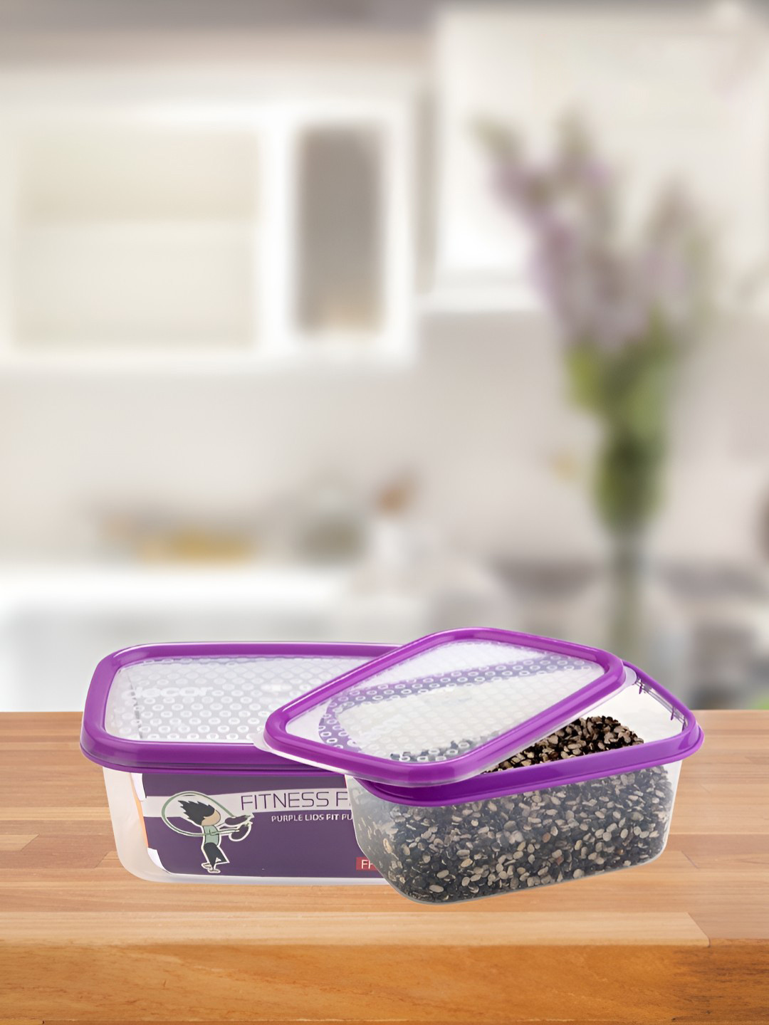 Decor Fitness Freak Ff80 Transparent Plastic Dishwasher Safe 12 Piece Snap Fridge Container-500ml