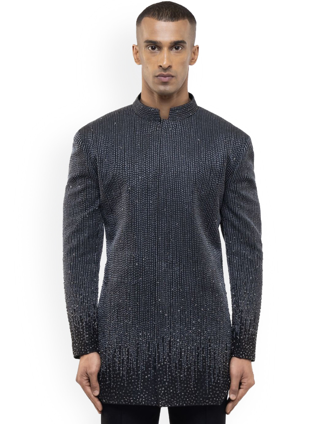 SDS By Kushal Shah Metallic Embellished Tailored-Fit Two-Piece Bandhgala Suit