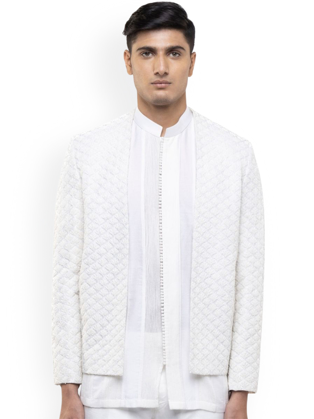 SDS By Kushal Shah Embroidered Open Bandhgala Set