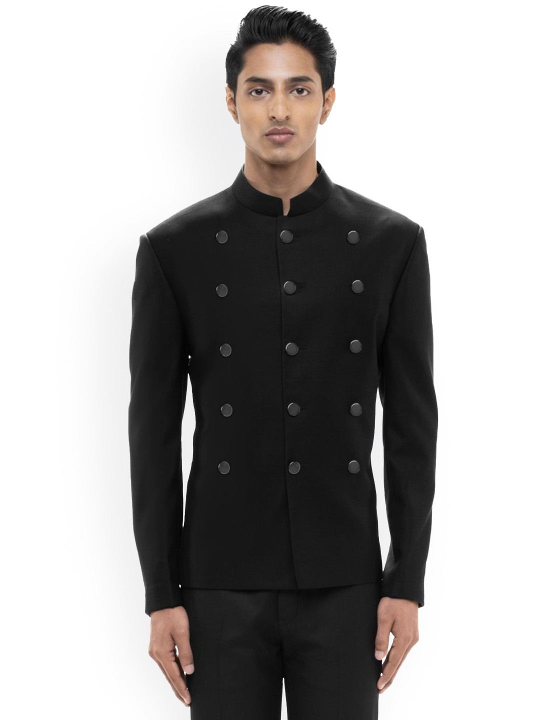 SDS By Kushal Shah Self Design Tailored Fit Bandhgala Suits