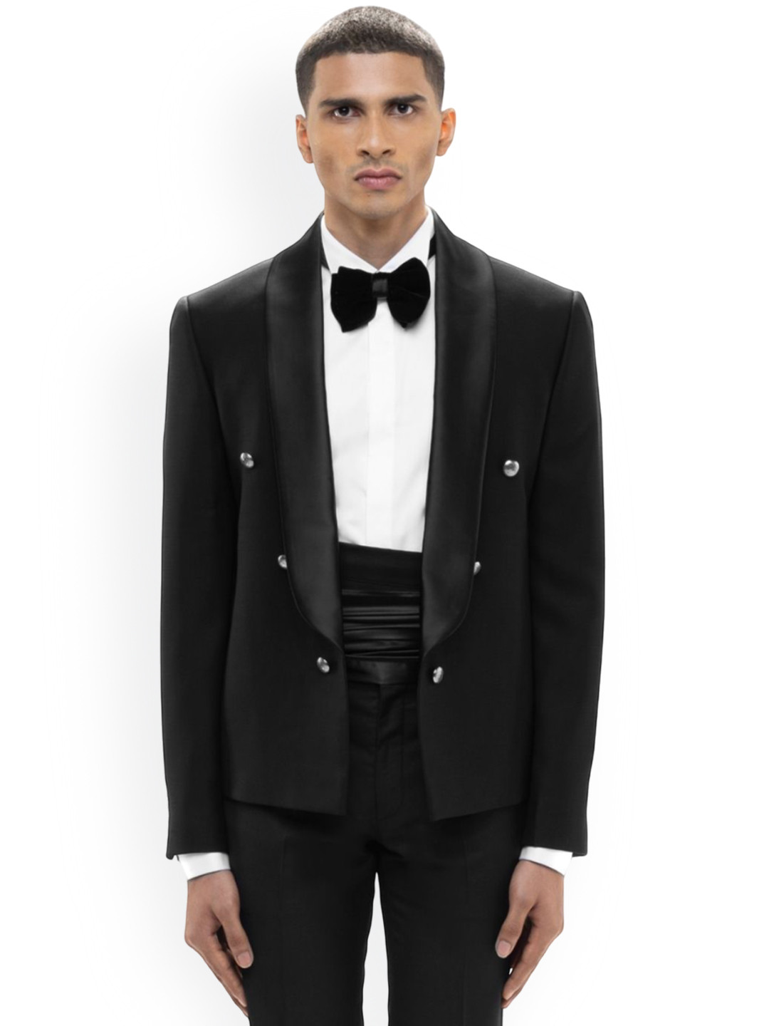 SDS By Kushal Shah Open Shawl Collar Tuxedo Three-Piece Suit