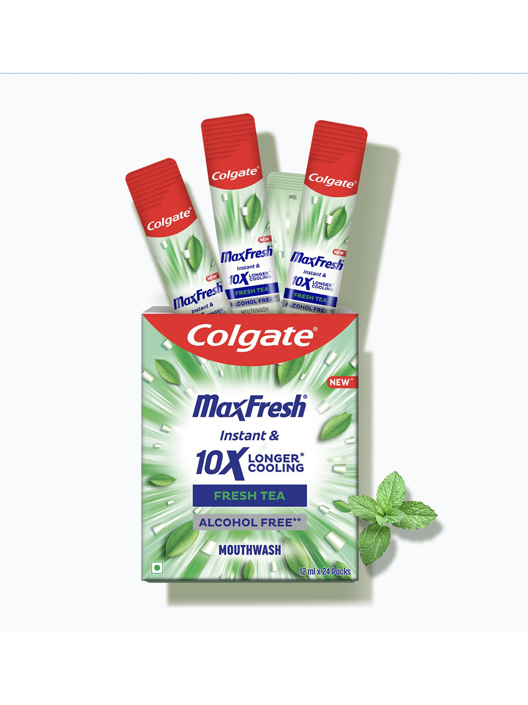 Colgate MaxFresh Antibacterial Mouthwash Sachet Stick for Daily Freshness - 24 x 12 ml