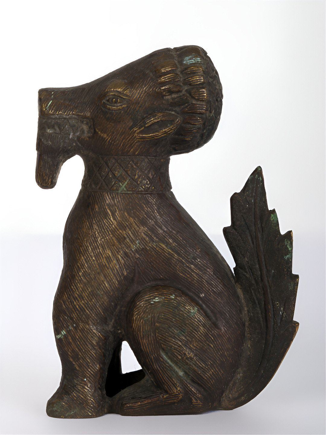 Exotic India Egyptian Animal Black Bronze Metallic Living Room Medium Showpiece - 3.8 Inches