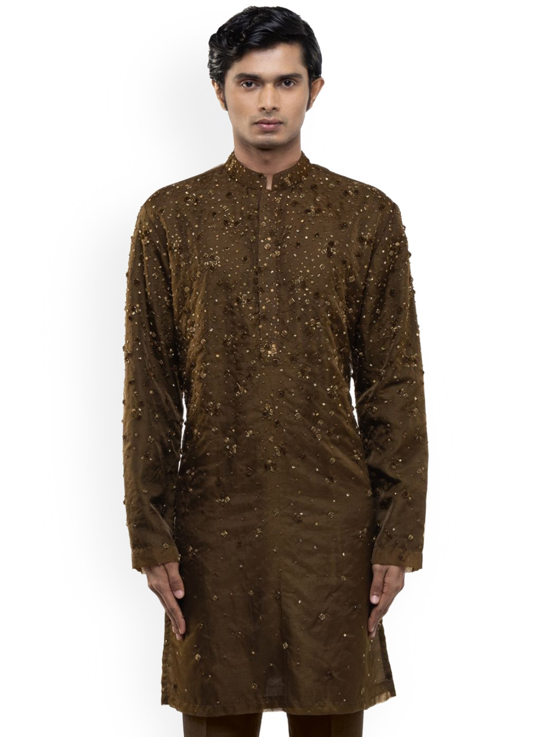 SDS By Kushal Shah Men Solid Ethnic Motifs Embroidered Regular Kurta with Trousers