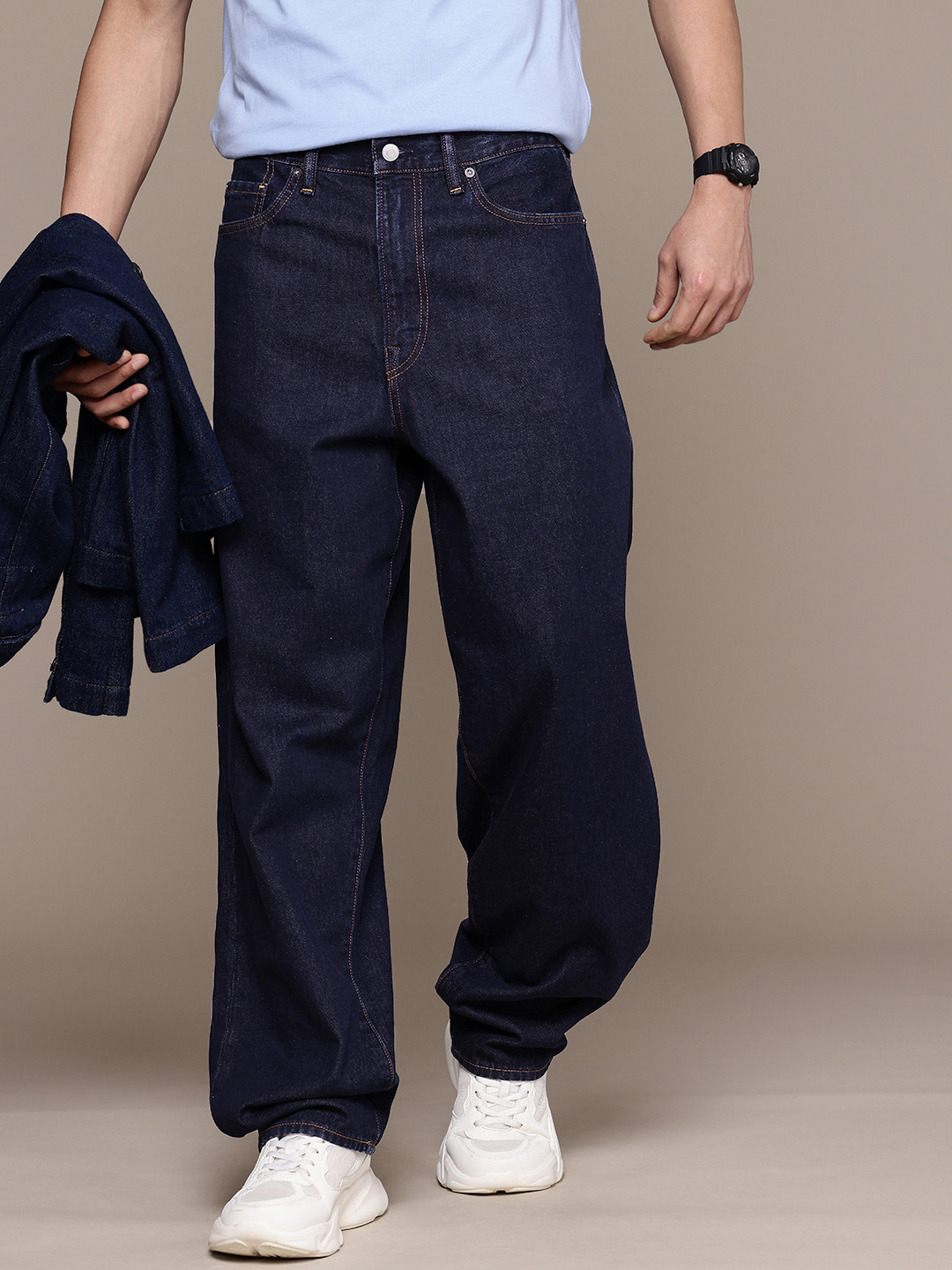 GAP Men Baggy Fit Light Fade Pure Cotton Jeans