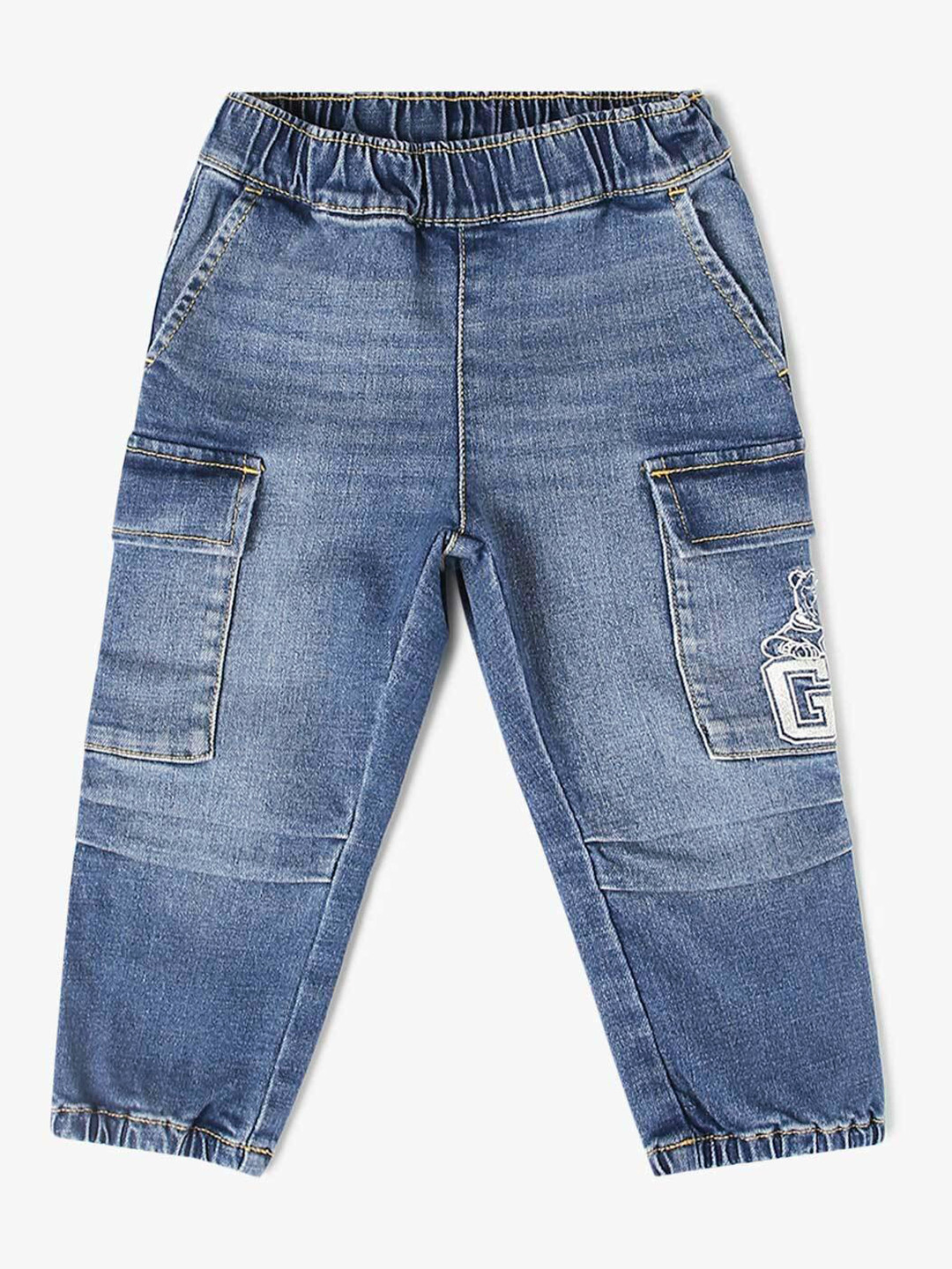 GAP Infant Boys Utility Pure Cotton Embroidered Cargo-Style Joggers