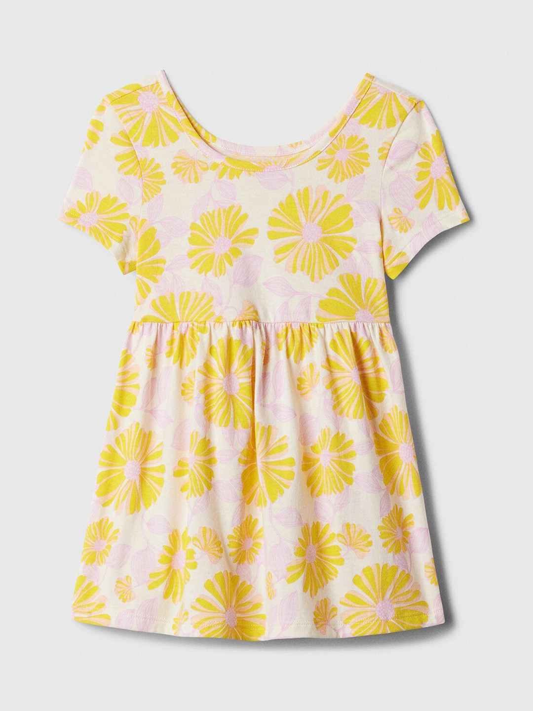 GAP Girls Pure Cotton Floral Printed A-Line Dress