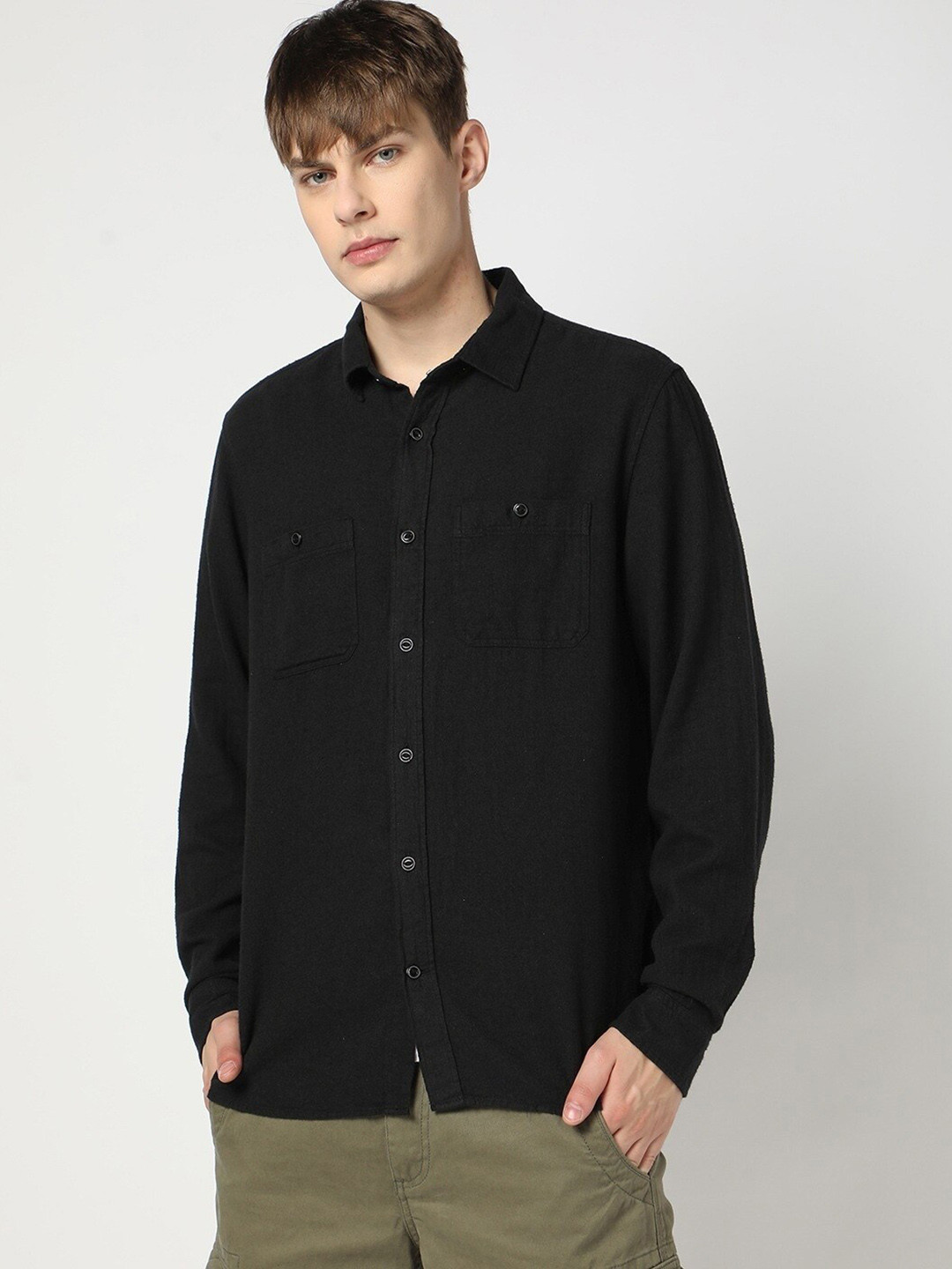 GAP Men Pure Cotton Casual Shirt with Double Pocket