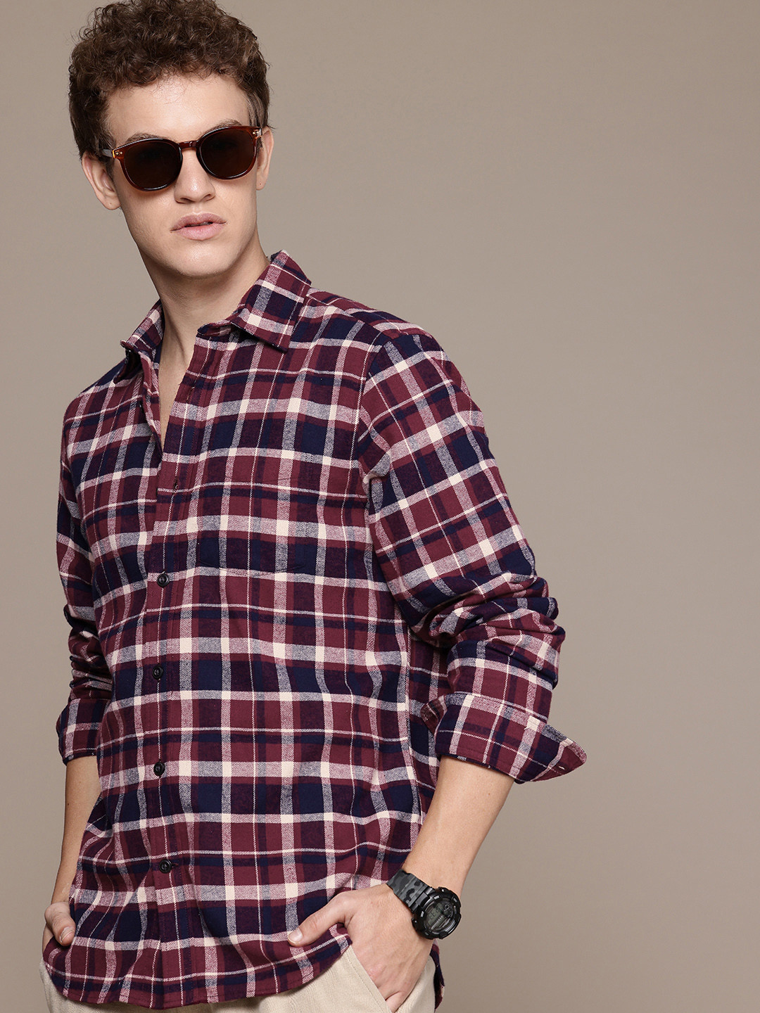 GAP Tartan Checked Pure Cotton Flannel Casual Shirt