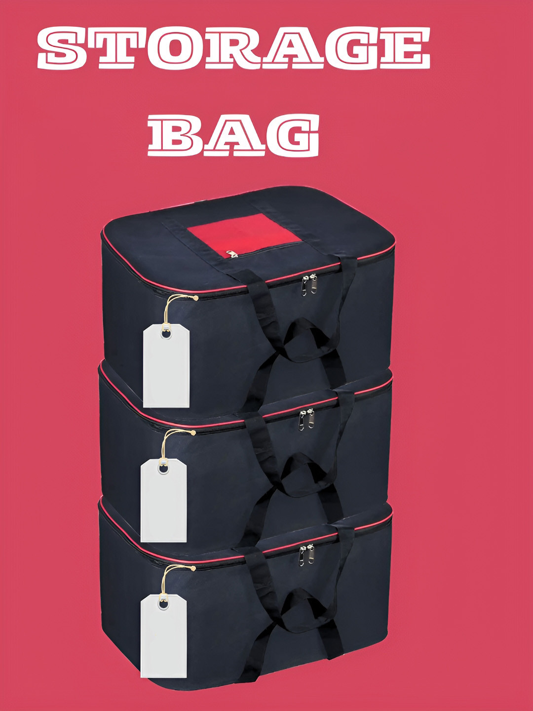Ajabh Black 3 Piece Water Resistant Multi-Utility Organisers