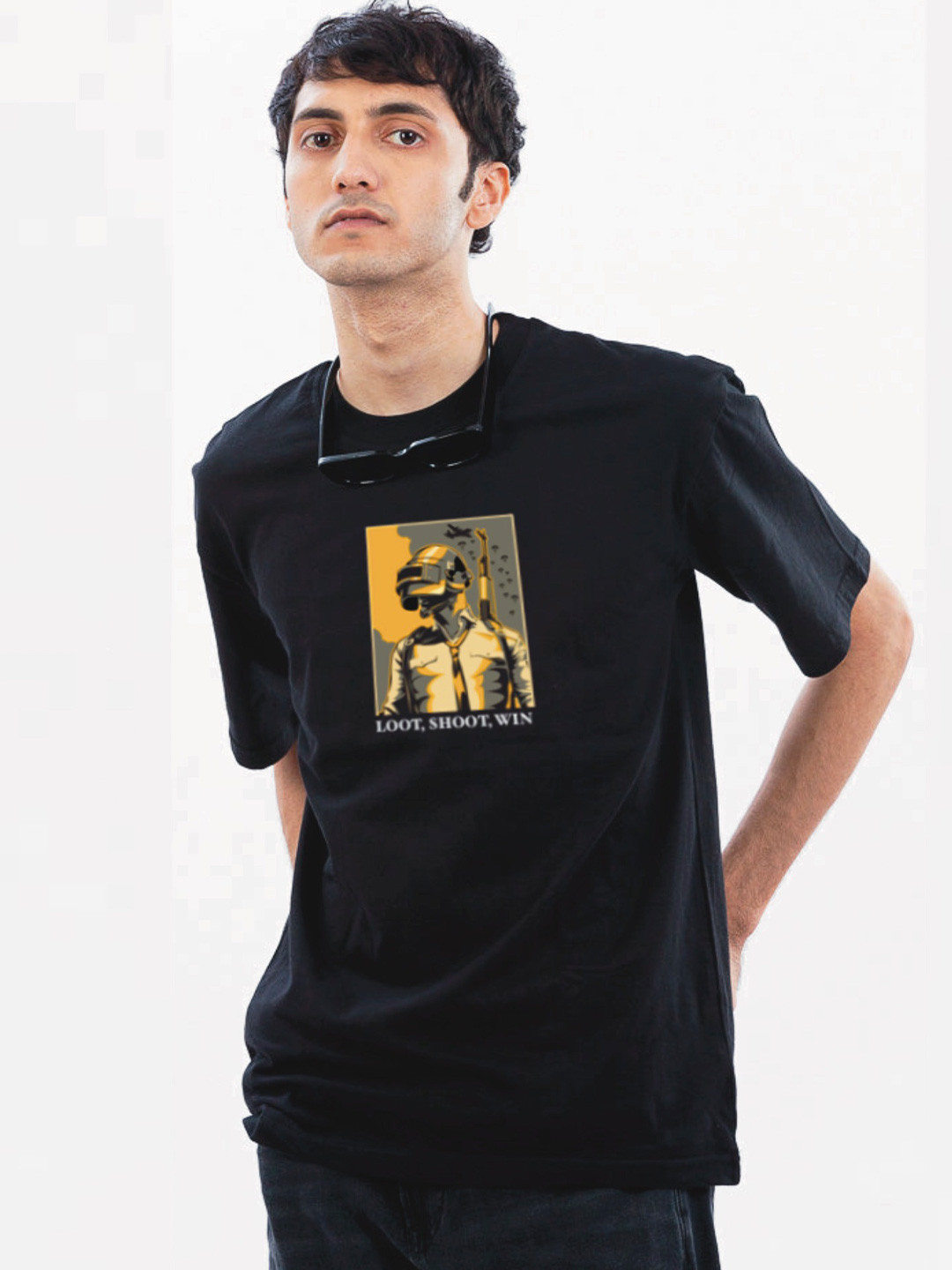 TheBTclub Men Loot Shoot Win Regular Fit T-shirt