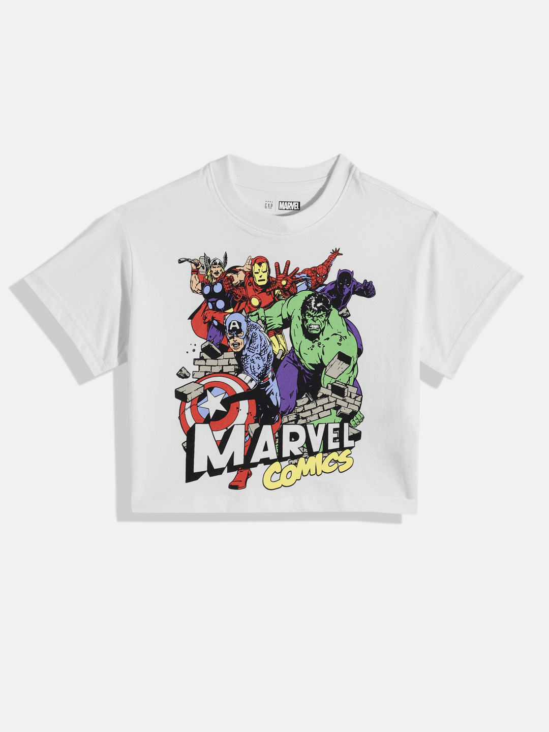 GAP Boys Marvel Printed Pure Cotton T-shirt