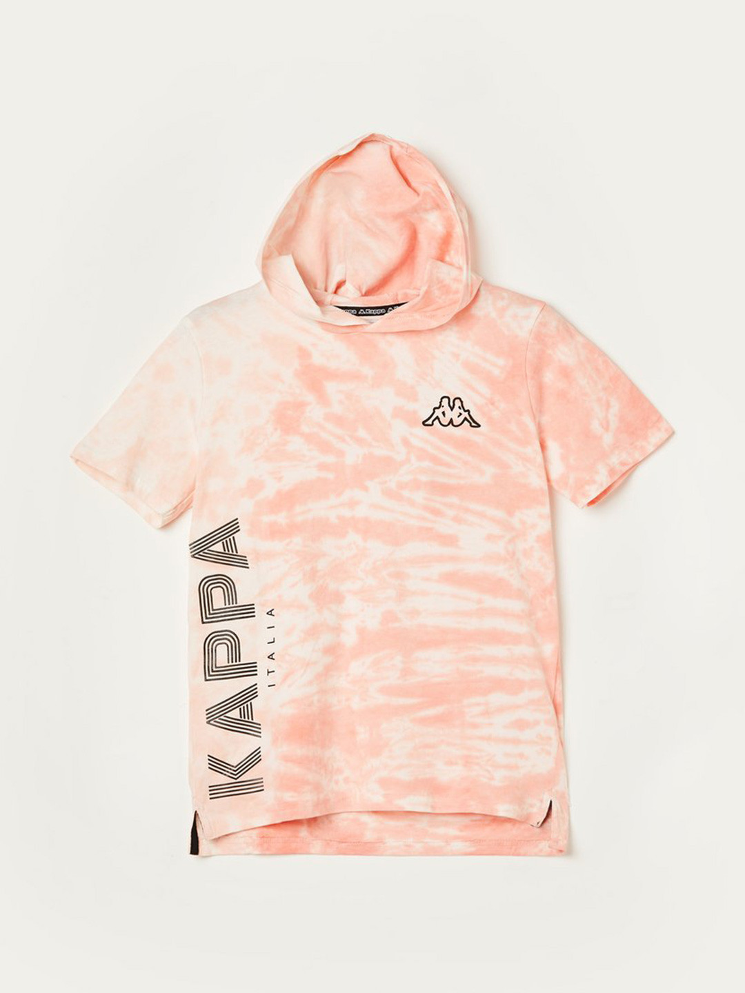 Kappa Boys Typography Printed Short Sleeve Hooded Regular Fit Cotton T-Shirt