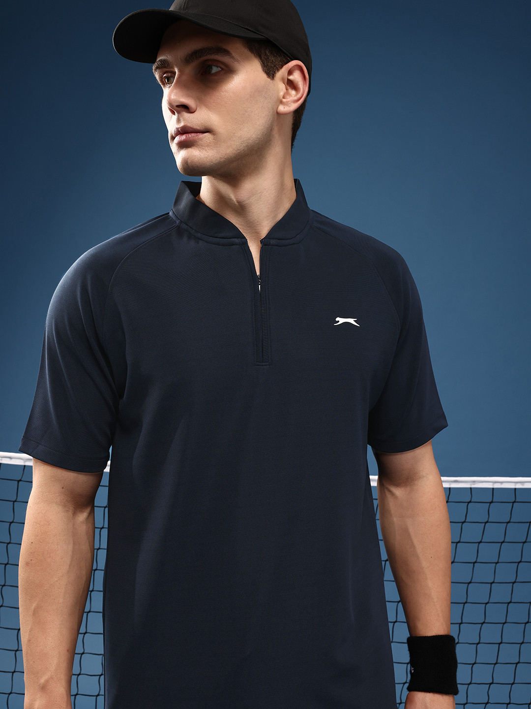 Slazenger Solid Henley Neck T-shirt