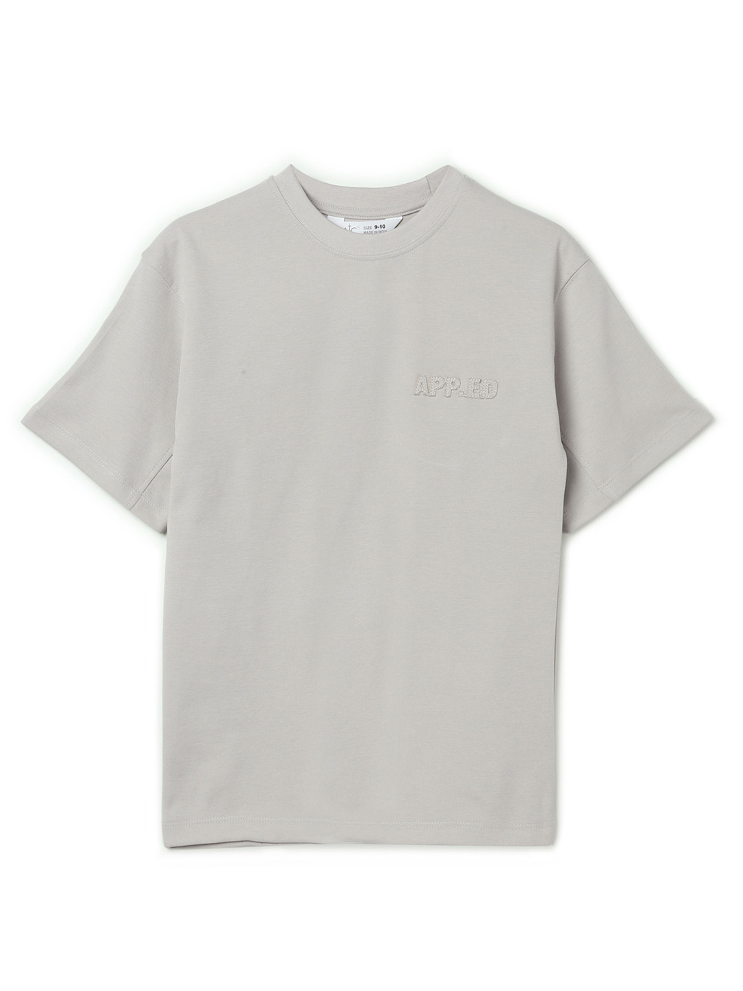 Alan Jones Boys Drop-Shoulder Sleeves Cotton Relaxed Fit T-shirt