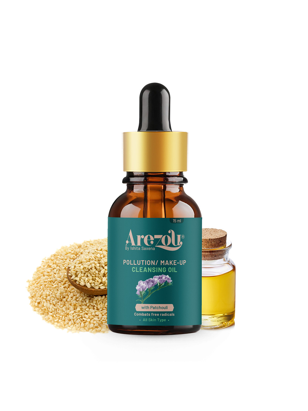 Arezou Pollution Cleansing Makeup Oil with Patchouli - 15ml