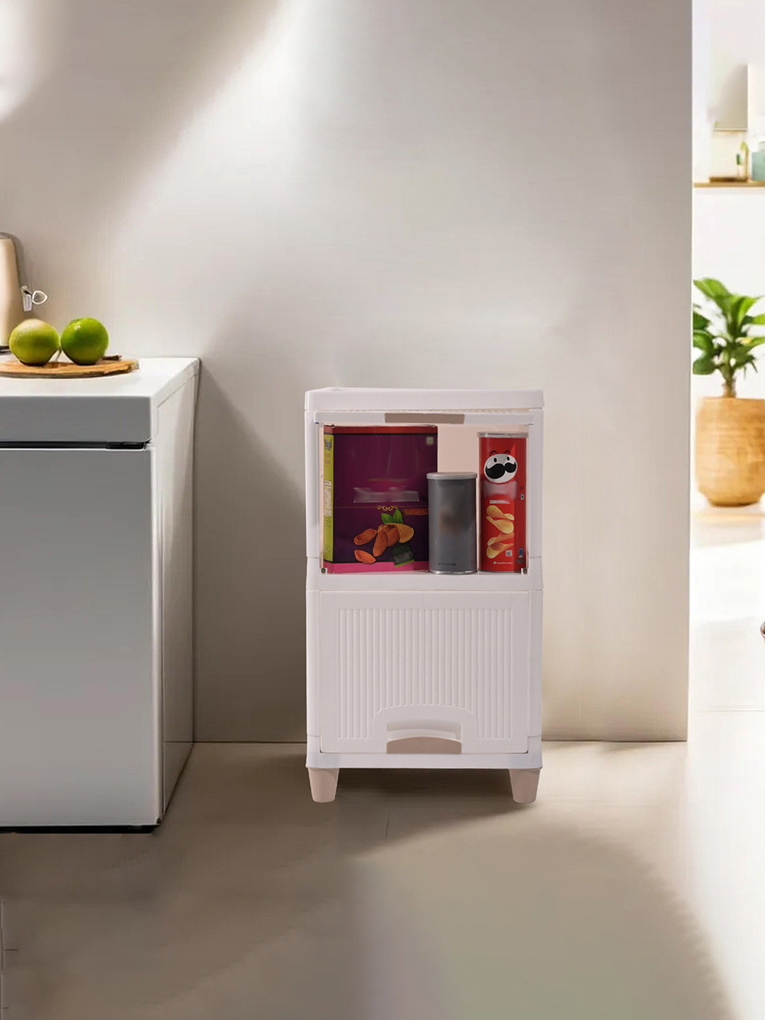 Myntra Elegant Homes White 2 Units Multipurpose Folding Cabinet Storage Organiser