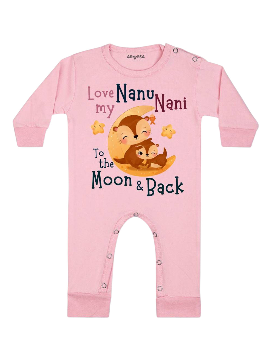 Arvesa Nanu Nani Love Moon & Back Printed Bodysuit